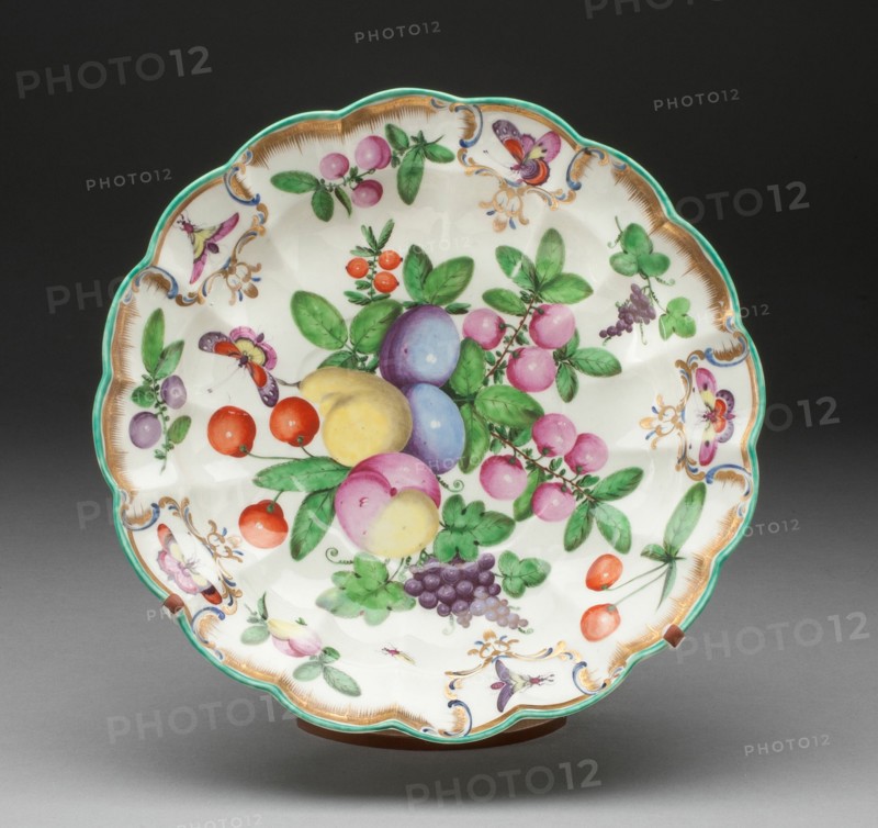 Dish, Worcester, 1770/75. Creator: Royal Worcester.