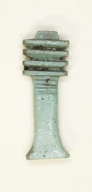 Amulet of a Djed Pillar, Egypt, Third Intermediate Period-Ptolemaic Period (about 1069-30 BCE). Creator: Unknown.