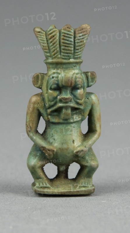Amulet of the God Bes, Egypt, Third Intermediate Period, Dynasty 21-25 (1070-656 BCE). Creator: Unknown.