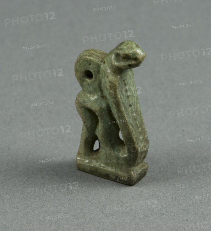 Amulet of a Uraeus (Cobra), Egypt, Late Period, Dynasty 26-31 (662-332 BCE). Creator: Unknown.
