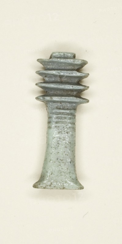 Amulet of a Djed Pillar, Egypt, Third Intermediate Period, Dynasty 21-25 (1070-656 BCE). Creator: Unknown.