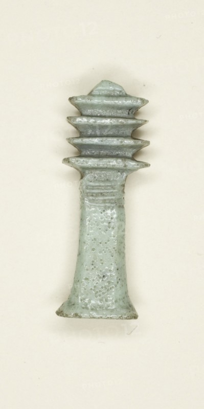 Amulet of a Djed Pillar, Egypt, Third Intermediate Period, Dynasty 21-25 (1070-656 BCE). Creator: Unknown.