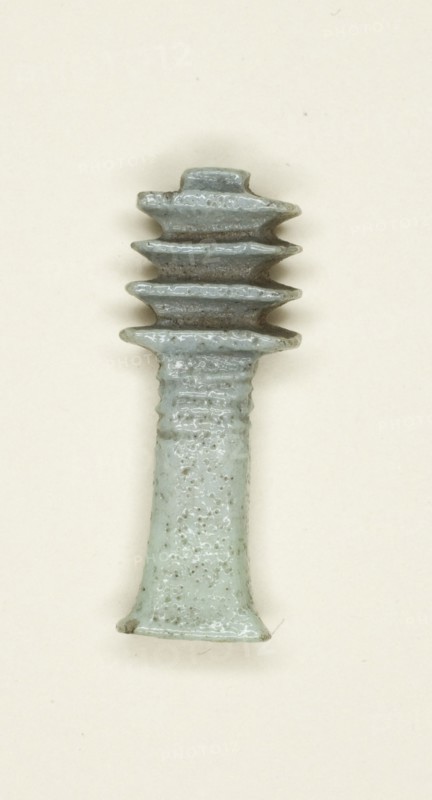 Amulet of a Djed Pillar, Egypt, Third Intermediate Period, Dynasty 21-25 (1070-656 BCE). Creator: Unknown.