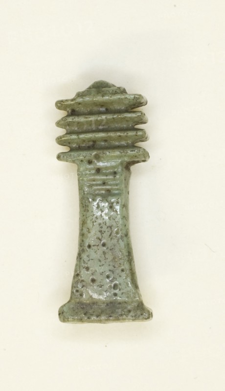 Amulet of a Djed Pillar, Egypt, Late Period, Dynasties 26-31 (664-332 BCE). Creator: Unknown.