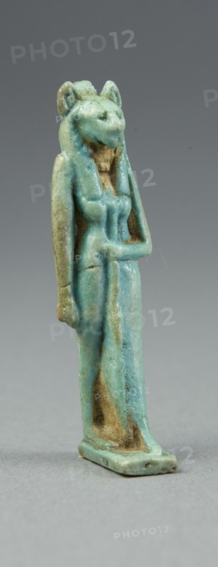 Amulet of a Lion-Headed Goddess Holding a Scepter, Egypt, Third Intermediate Period, Dynasties 21... Creator: Unknown.