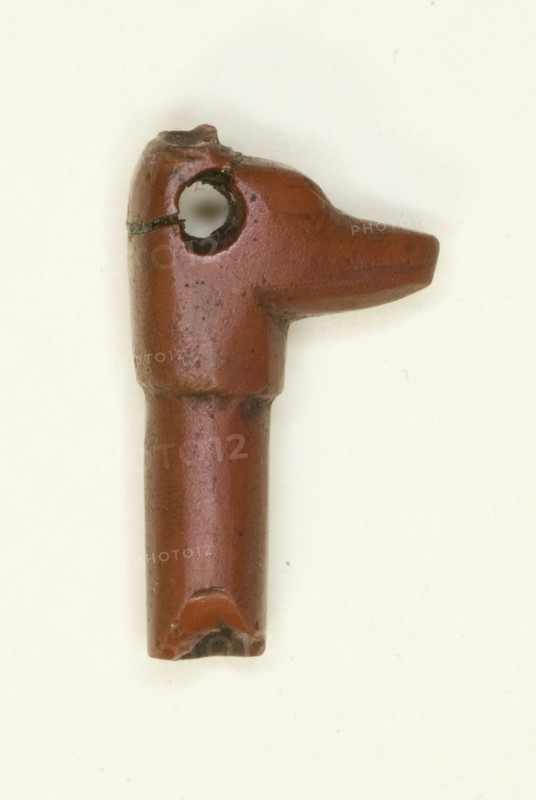 Amulet of the Head of the God Anubis, Egypt, New Kingdom-Late Period (about 1550-664 BCE). Creator: Unknown.