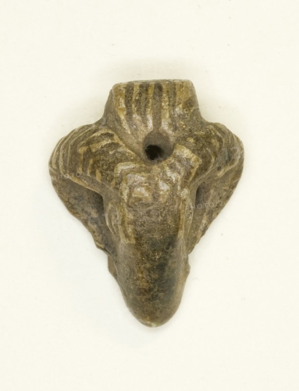 Amulet of a Ram's Head, Egypt, New Kingdom-Third Intermediate Period (about 1550-664 BCE). Creator: Unknown.