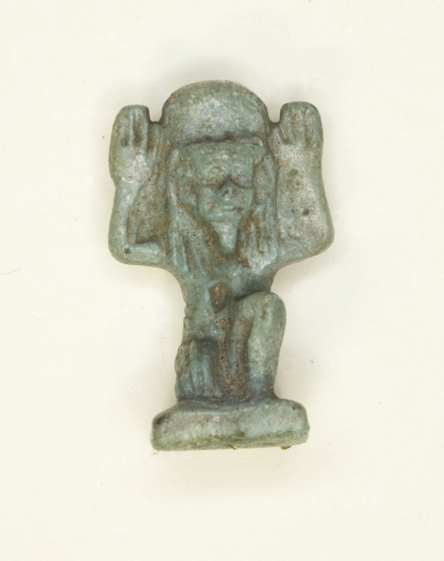 Amulet of the God Shu, Egypt, Late Period, Dynasty 26-31 (664-332 BCE). Creator: Unknown.