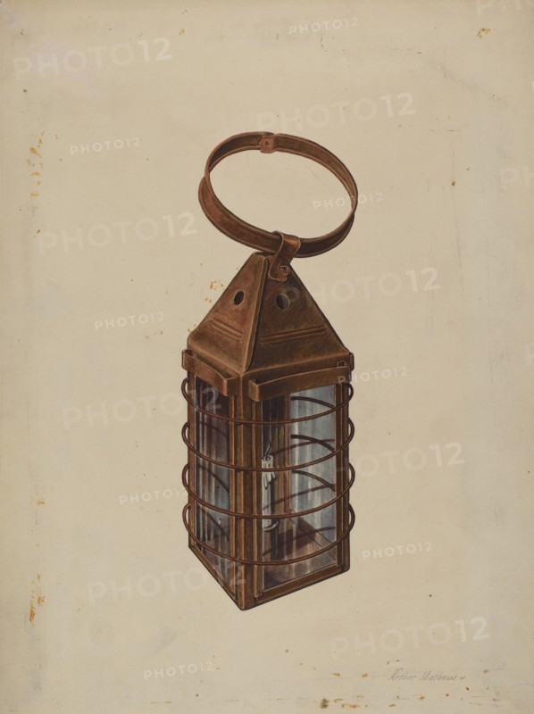 Lantern, c. 1938. Creator: Arthur Matthews.