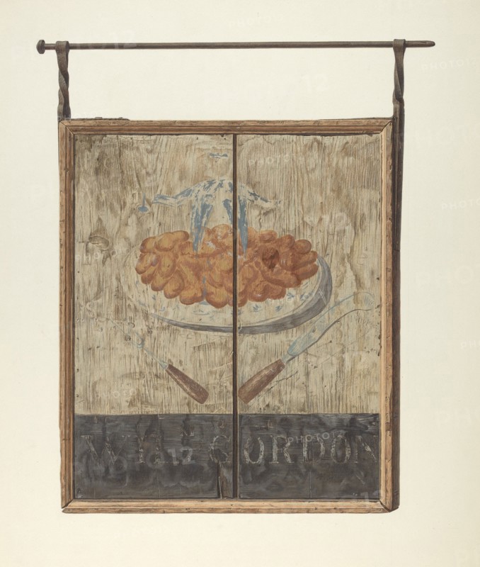 William Gordon's Tavern Sign, c. 1940. Creator: John Matulis.