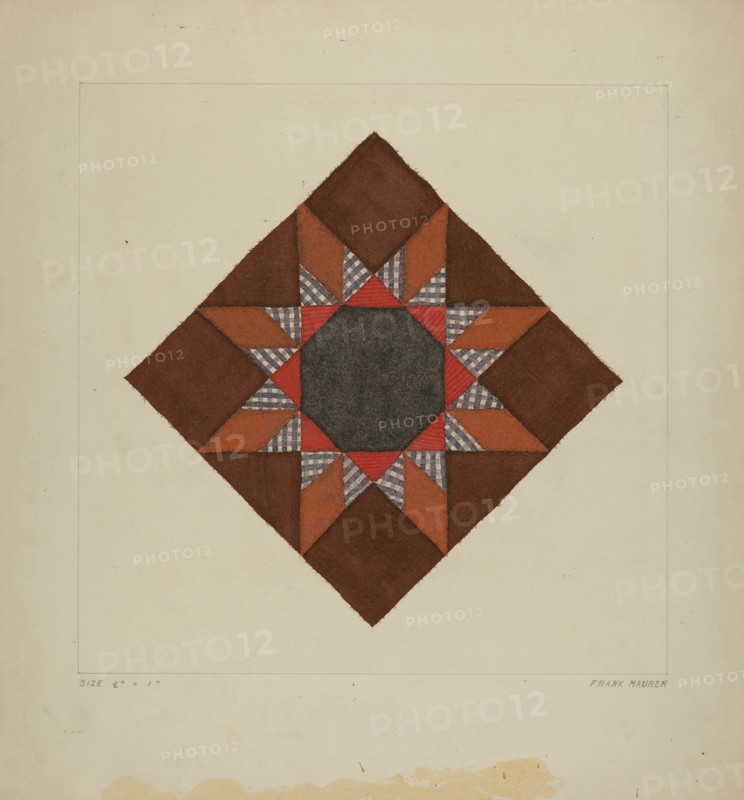 Quilt Block, 1935/1942. Creator: Frank Maurer.