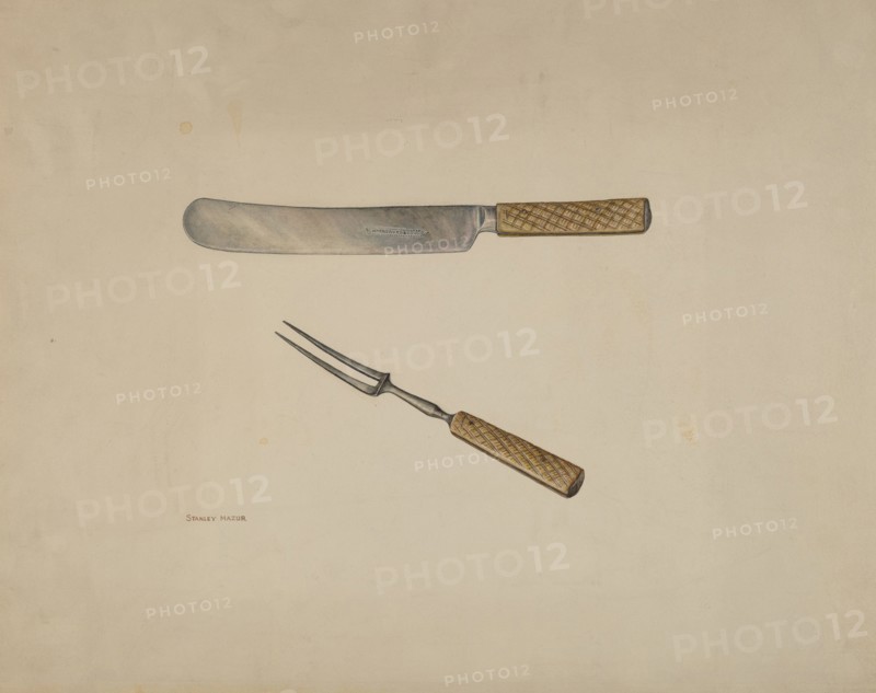 Knife and Fork, c. 1939. Creator: Stanley Mazur.