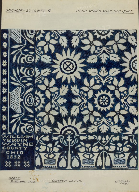 Woven Coverlet, c. 1936. Creator: William McAuley.