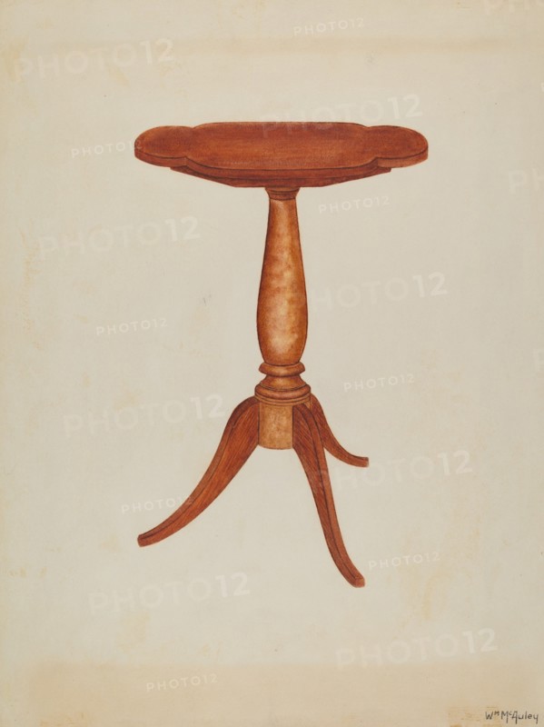 Tip-table or Cant-table, 1937. Creator: William McAuley.