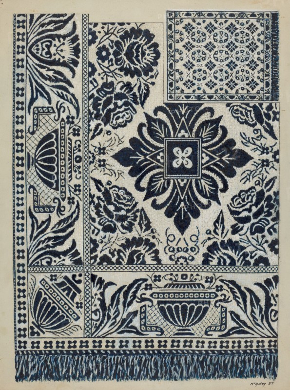 Handwoven Coverlet, c. 1937. Creator: William McAuley.