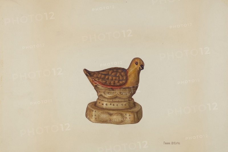 Pa. German Chalkware Chicken, c. 1938. Creator: Frank McEntee.