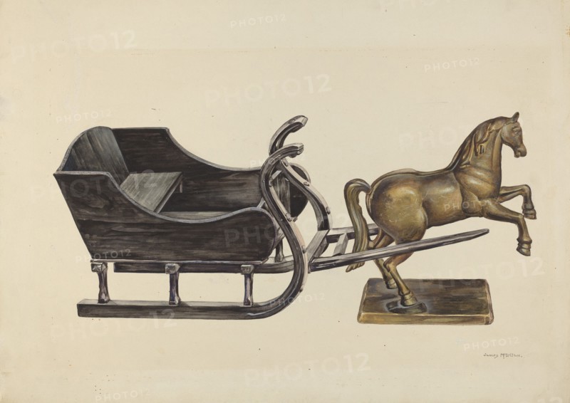 Toy Sleigh, c. 1937. Creator: James McLellan.