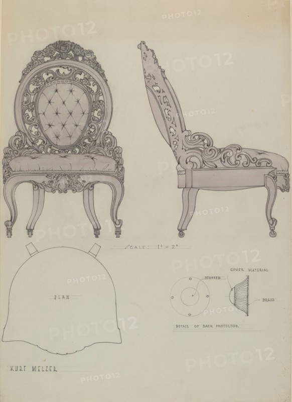 Hoopskirt chair, 1936. Creator: Kurt Melzer.