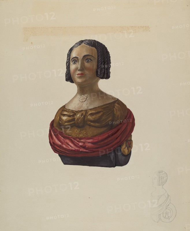 Small Figurehead, 1935/1942. Creator: Flora Merchant.