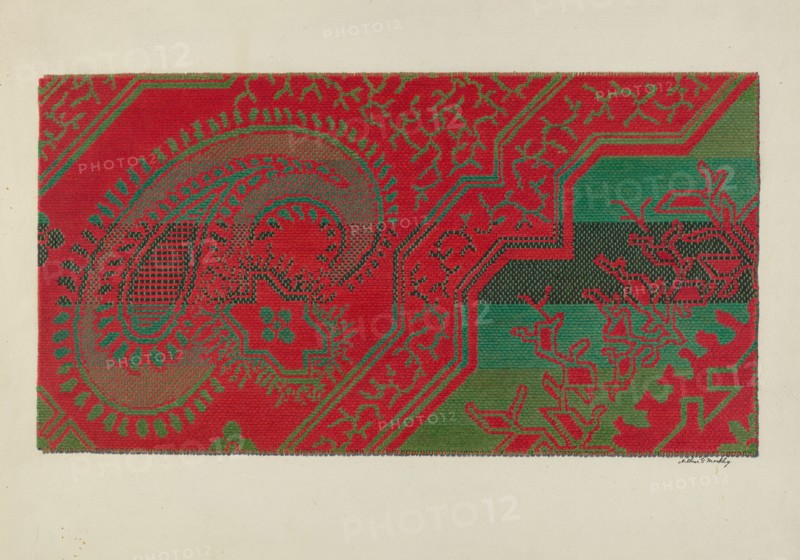 Carpet, c. 1940. Creator: Merkley, Arthur G..