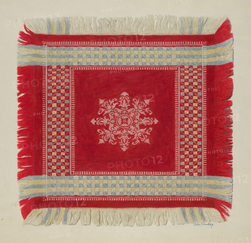 Table Napkin, c. 1940. Creator: Merkley, Arthur G..