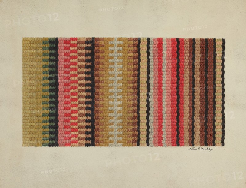 Stair Carpet, c. 1939. Creator: Merkley, Arthur G..