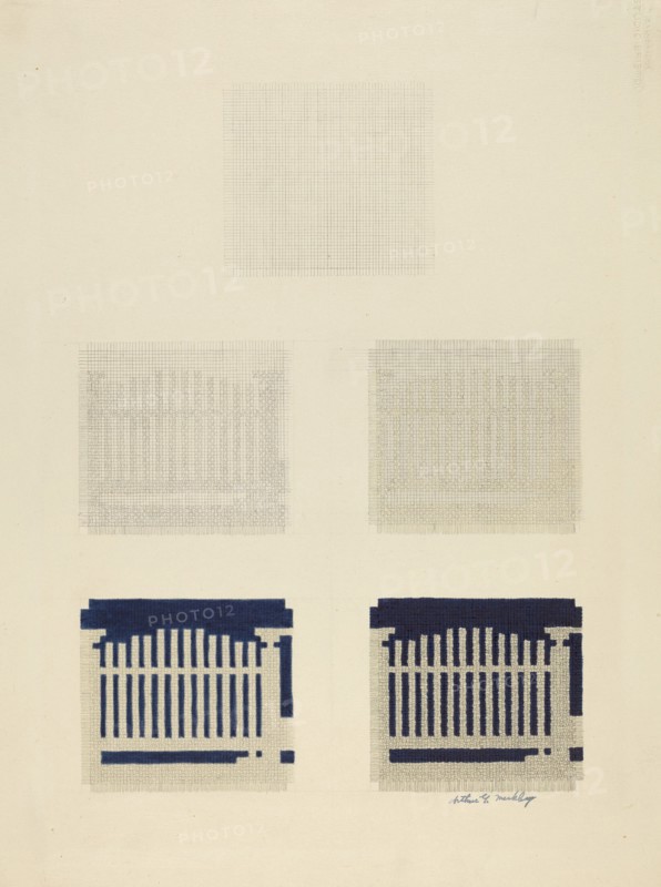 Chart of Coverlet Thread Construction, 1941. Creator: Merkley, Arthur G..