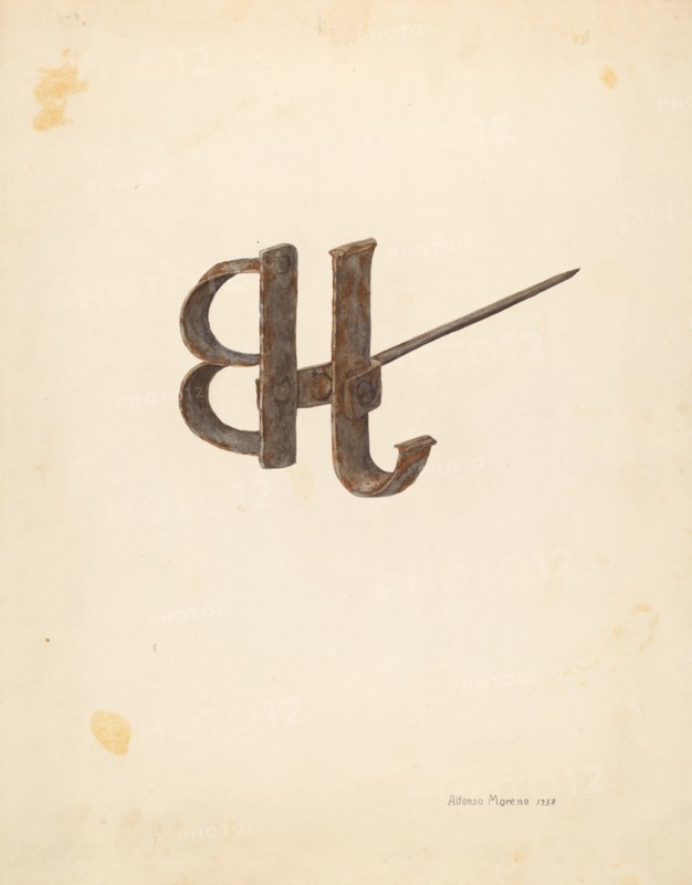 Branding Iron, 1938. Creator: Alfonso Moreno.