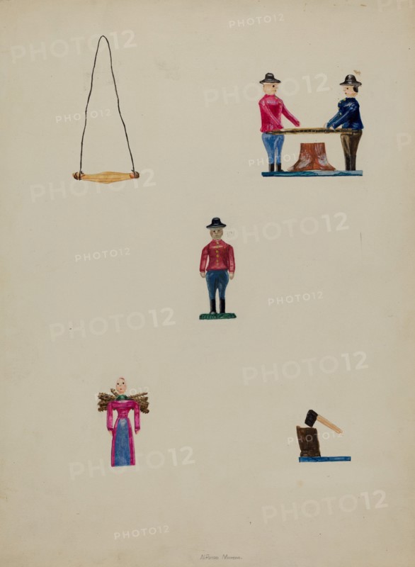 Miniature Lumber Camp, c. 1937. Creator: Alfonso Moreno.