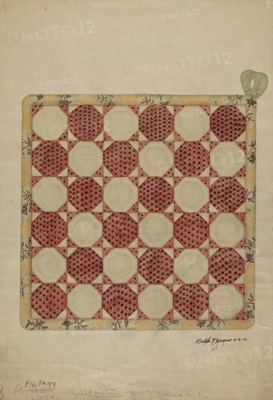 Quilt Pattern Square, 1941. Creator: Ralph N. Morgan.