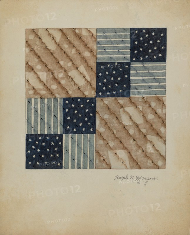 Quilt Pattern, 1935/1942. Creator: Ralph N. Morgan.