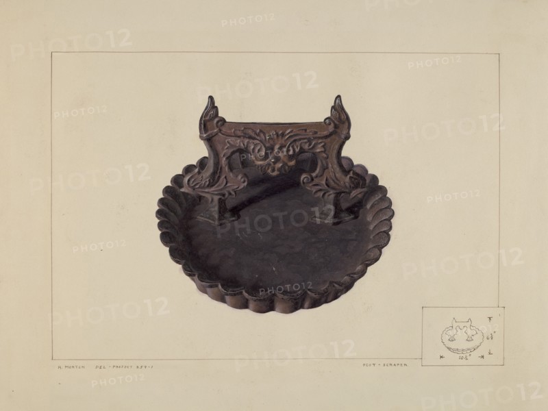 Foot Scraper, c. 1938. Creator: Ralph Morton.