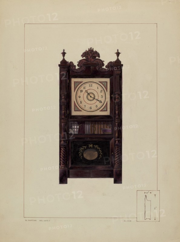 Clock, 1935/1942. Creator: Ralph Morton.
