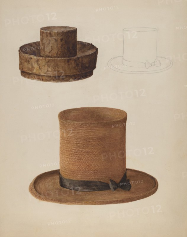 Man's Straw Hat, 1935/1942. Creator: Stella Mosher.
