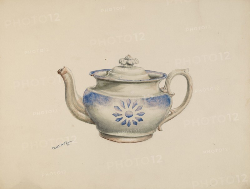 Teapot, 1938. Creator: Charles Moss.