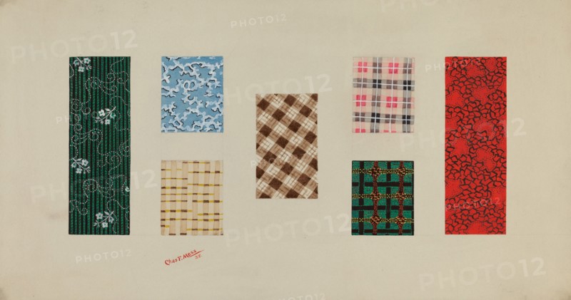 Quilt Patches, 1938. Creator: Charles Moss.