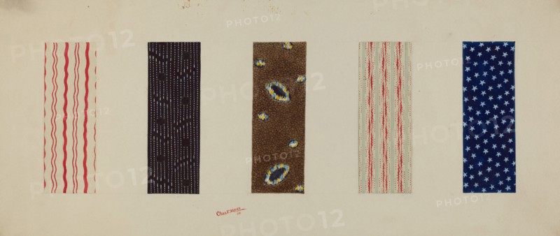 Quilt Patches, 1938. Creator: Charles Moss.