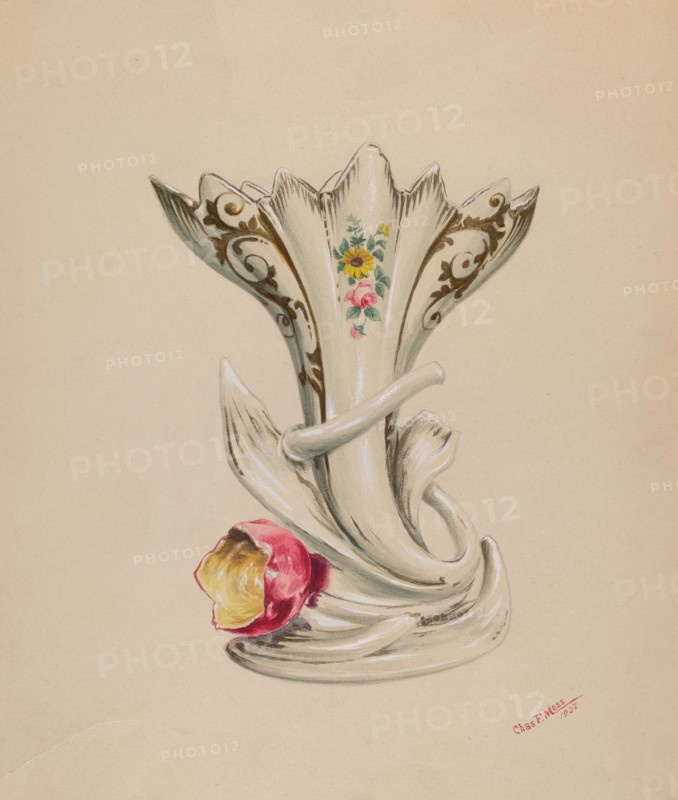 Vase, c. 1937. Creator: Charles Moss.