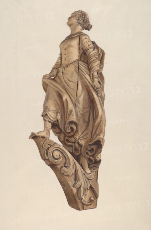 Figurehead: Woman, 1935/1942. Creator: Elizabeth Moutal.
