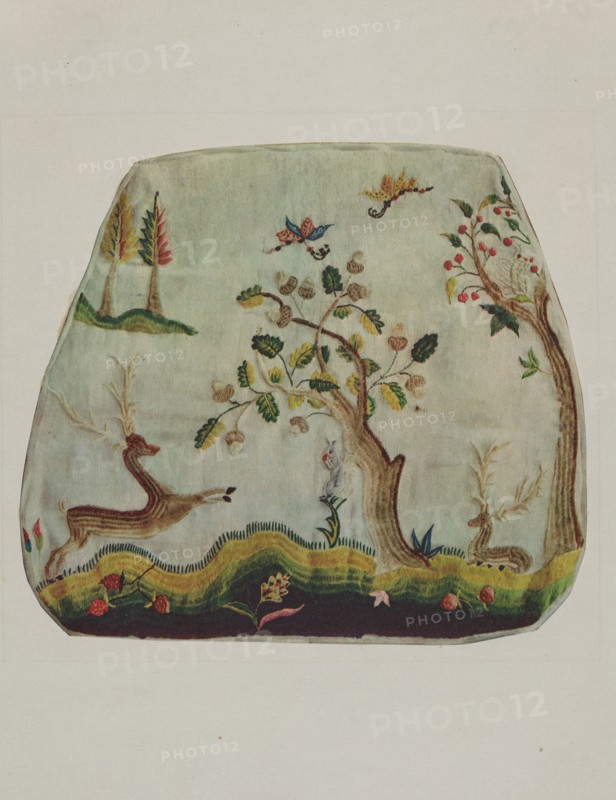 Chair Seat, 1935/1942. Creator: Elizabeth Moutal.