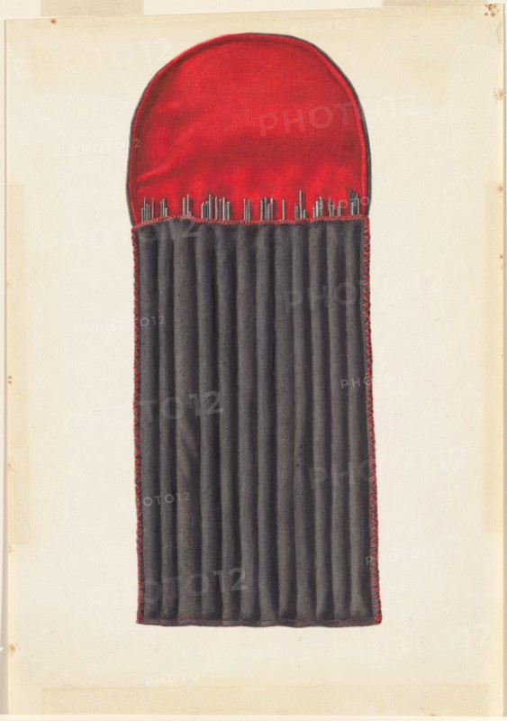 Shaker Case for Knitting Needles, 1935/1942. Creator: Elizabeth Moutal.