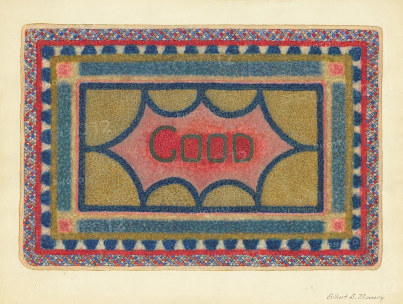 Shaker Rug, c. 1937. Creator: Elbert S. Mowery.