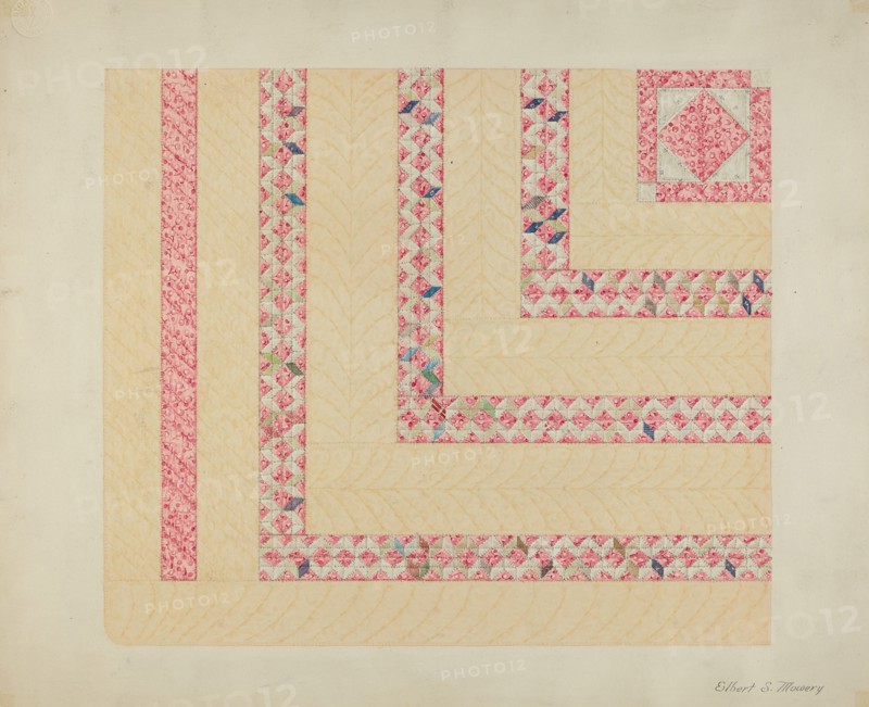 Patchwork or Pieced Quilt, c. 1937. Creator: Elbert S. Mowery.