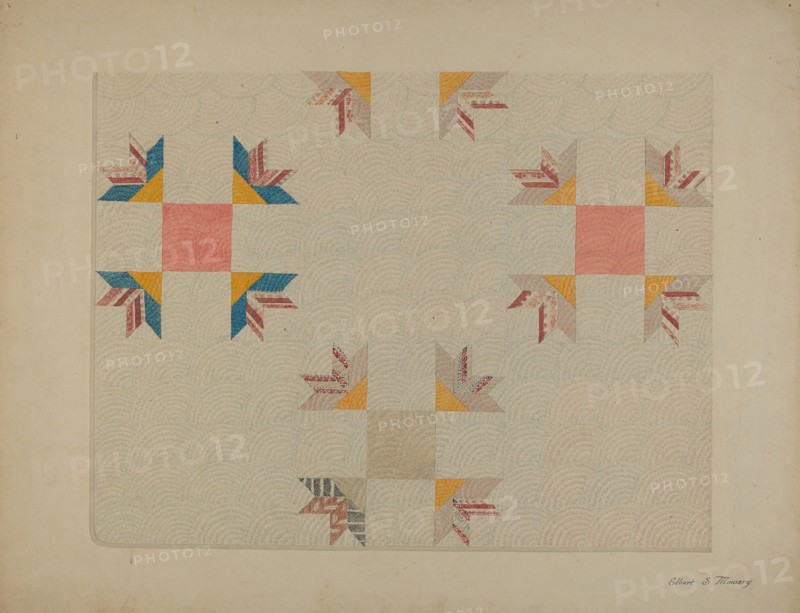Patchwork Quilt, c. 1937. Creator: Elbert S. Mowery.
