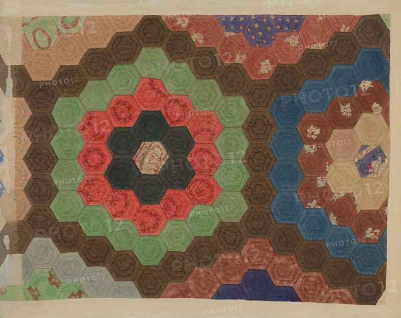 Shaker Patchwork Quilt, c. 1941. Creator: Elbert S. Mowery.
