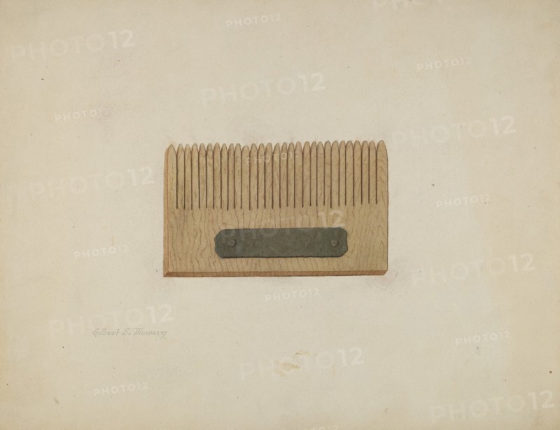 Shaker Comb for Grass Seed, c. 1941. Creator: Elbert S. Mowery.