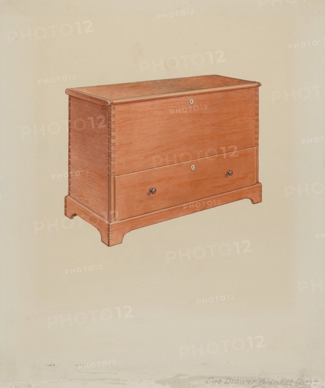 Shaker Blanket Box, 1935/1942. Creator: Victor F. Muollo.