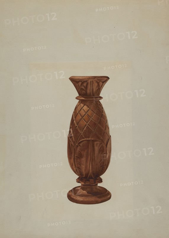 Bed Post Top, c. 1938. Creator: Henry Murphy.