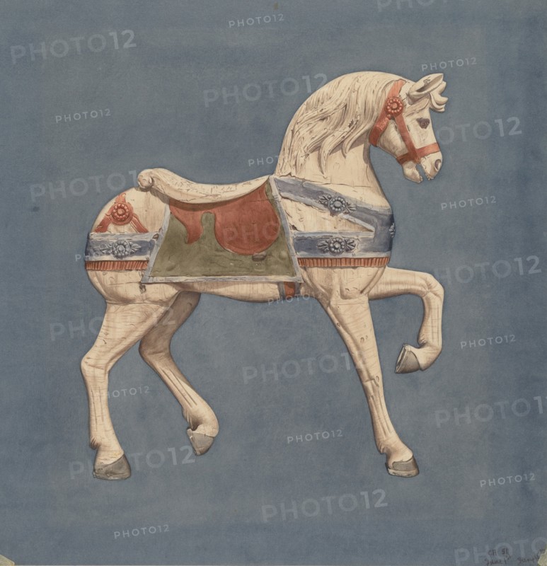 Carousel Horse, 1935/1942. Creator: Henry Murphy.