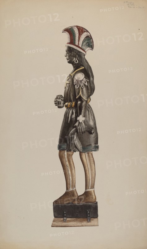 Cigar Store Indian, c. 1940. Creator: Henry Murphy.